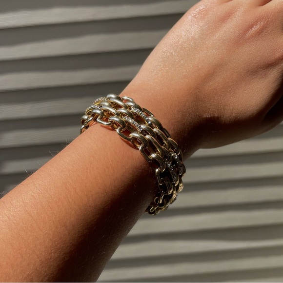 J Crew Golden Cable Chain Style Bracelet - Picture 6 of 6